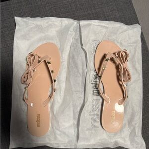 Melissa Harmonic Stud Women's Pink & Gold Jelly Sandals